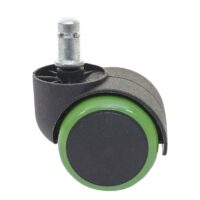 5x Hartbodenrollen Bürostuhl-Rollen 150kg belastbar 50mm grün