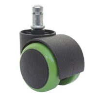 5x Hartbodenrollen Bürostuhl-Rollen 150kg belastbar 50mm grün