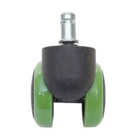 5x Hartbodenrollen Bürostuhl-Rollen 150kg belastbar 50mm grün
