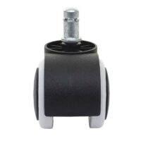 5x Hartbodenrollen Bürostuhl-Rollen 150kg belastbar 50mm weiss