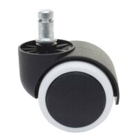 5x Hartbodenrollen Bürostuhl-Rollen 150kg belastbar 50mm weiss