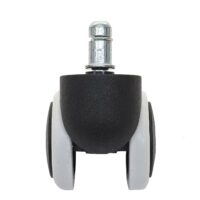 5x Hartbodenrollen Bürostuhl-Rollen 150kg belastbar 50mm weiss