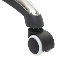 5x Hartbodenrollen Bürostuhl-Rollen 150kg belastbar 50mm weiss