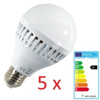 5x LED Leuchtmittel E27 7W warmweiss