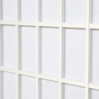 6-teiliger Paravent Raumteiler aus Holz Weiss