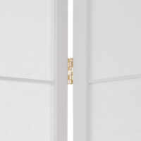 6-teiliger Paravent Raumteiler aus Holz Weiss