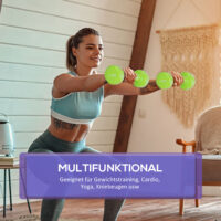 6er Kurzhantel Set mit Koffer 0.5kg - 1kg - 1.50kg