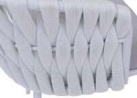 6er-Set Esszimmerstühle Aluminium mit Armlehne Stoff hellgrau