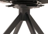 6er-Set drehbare Esszimmerstühle Metall & Stoff grau