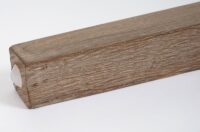 6er-Set Esszimmerstühle Textil mit Eichenholz-Beinen grau