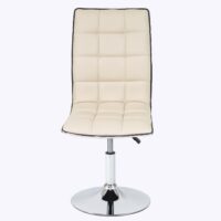 6er-Set Esszimmerstühle höhenverstellbar drehbar Kunstleder creme