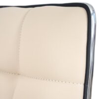 6er-Set Esszimmerstühle höhenverstellbar drehbar Kunstleder creme