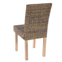 6er-Set Esszimmerstühle aus Kubu-Rattan für Küche & Esszimmer