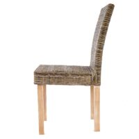 6er-Set Esszimmerstühle aus Kubu-Rattan für Küche & Esszimmer