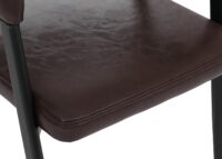 6er-Set Esszimmerstühle Kunstleder Industrial Retro dunkelbraun