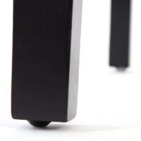 6er-Set Esszimmerstühle Kunstleder mit dunklen Beinen rot-braun