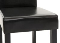 6er-Set Esszimmerstühle Kunstleder mit dunklen Beinen schwarz