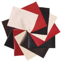 6er-Set Esszimmerstühle Leder mit dunklen Beinen schwarz