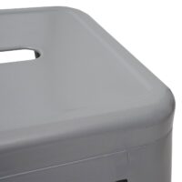 6er-Set Metallhocker stapelbar Sitzhocker Industriedesign grau