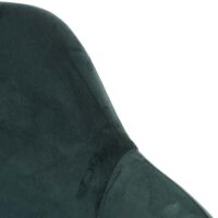 6er-Set Esszimmerstühle Retro Design Samt goldene Beine grün