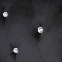 6er-Set Esszimmerstühle Samt mit Nieten goldfarbene Beine schwarz