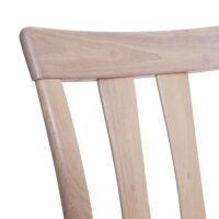 6er-Set Esszimmerstühle Stoff Massivholz natur Gestell orange