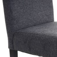 6er-Set Esszimmerstühle Textil mit dunklen Beinen anthrazitgrau