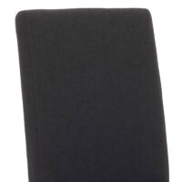 6er-Set Esszimmerstühle Textil mit hellen Beinen schwarz