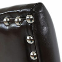 6x Esszimmerstuhl Chesterfield braun dunkle Beine