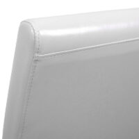 6x Esszimmerstuhl Littau Leder ~ weiss dunkle Beine