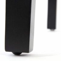 6x Esszimmerstuhl Littau Textil mit Schriftzug grau