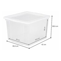 6x Aufbewahrungsbox 30L mit Deckel