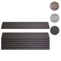 7er Set WPC Sichtschutz Latten Windschutz 90cm 1qm anthrazit Savon