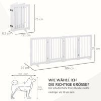 Absperrgitter Hunde 75cm Schutzgitter aus Holz Freistehend