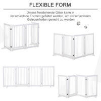 Absperrgitter Hunde 75cm Schutzgitter aus Holz Freistehend