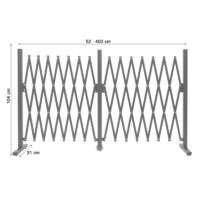 Absperrgitter Scherengitter Trenngitter mit Rollen H: 103cm B: 52-400cm