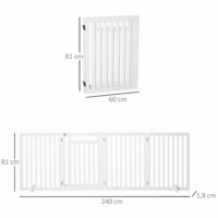 Absperrgitter Schutzgitter für Hunde freistehend 81cm