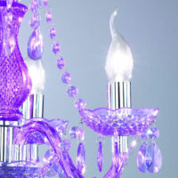 Acryl Kronleuchter 3-flammig lila