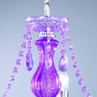 Acryl Kronleuchter 3-flammig lila