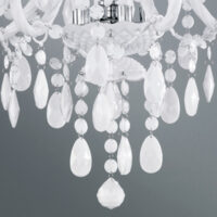 Acryl Kronleuchter 5-flammig ~ weiss