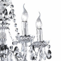 Acryl Kronleuchter Lüster 5-flammig chrom