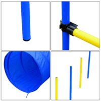 Agility Hundetrainingsset Tunnel + Slalom + Hürde inkl. Tasche