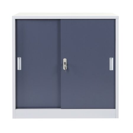 Aktenschrank Boston mit Schiebetüren 90x90x45cm anthrazit