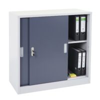Aktenschrank Boston mit Schiebetüren 90x90x45cm anthrazit