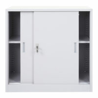 Aktenschrank Boston mit Schiebetüren 90x90x45cm grau