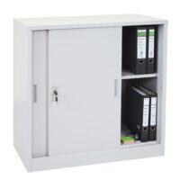 Aktenschrank Boston mit Schiebetüren 90x90x45cm grau