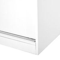 Aktenschrank Büroschrank mit 3 Regalen und 2 Türen weiss