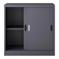 Aktenschrank Rieti Stahl 90x40x90 cm Dunkelgrau