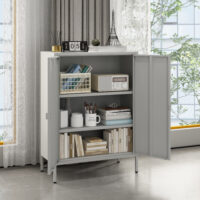 Aktenschrank Hailuoto 80x40x110cm Hellgrau