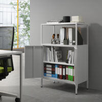 Aktenschrank Hailuoto 70x40x110cm Hellgrau